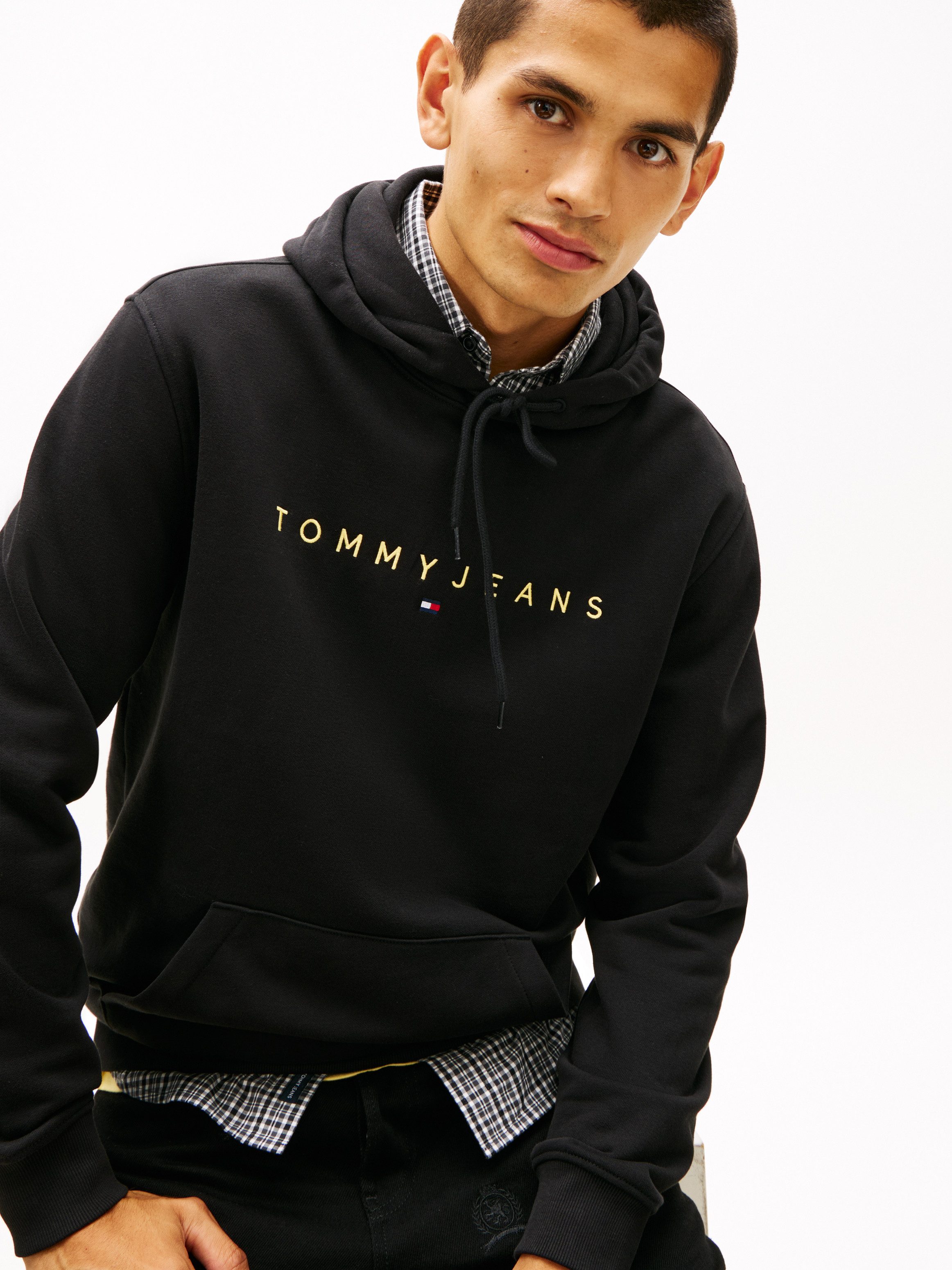 Tommy Jeans Hoodie TJM REG LINEAR LOGO HOODIE EXT mit Logo-Stickerei günstig online kaufen