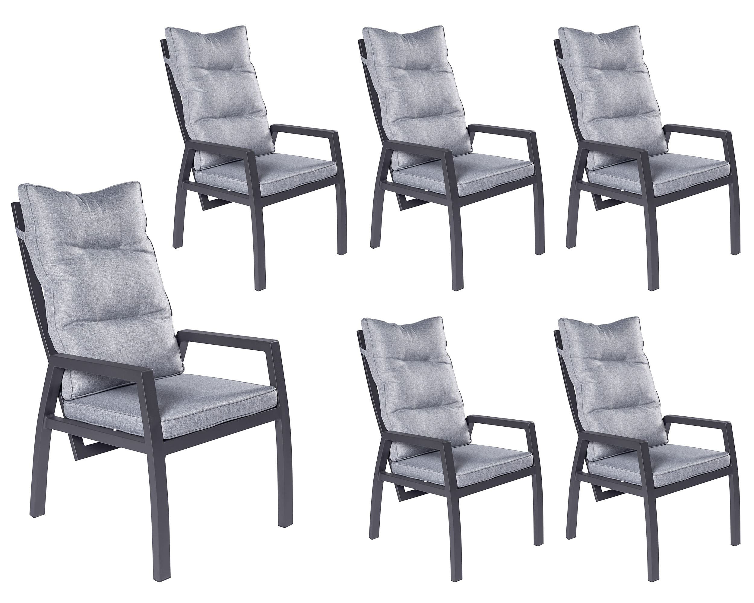 LC Garden Gartenstuhl Bondino Dining 6er Set Positionsstuhl Verstellsessel