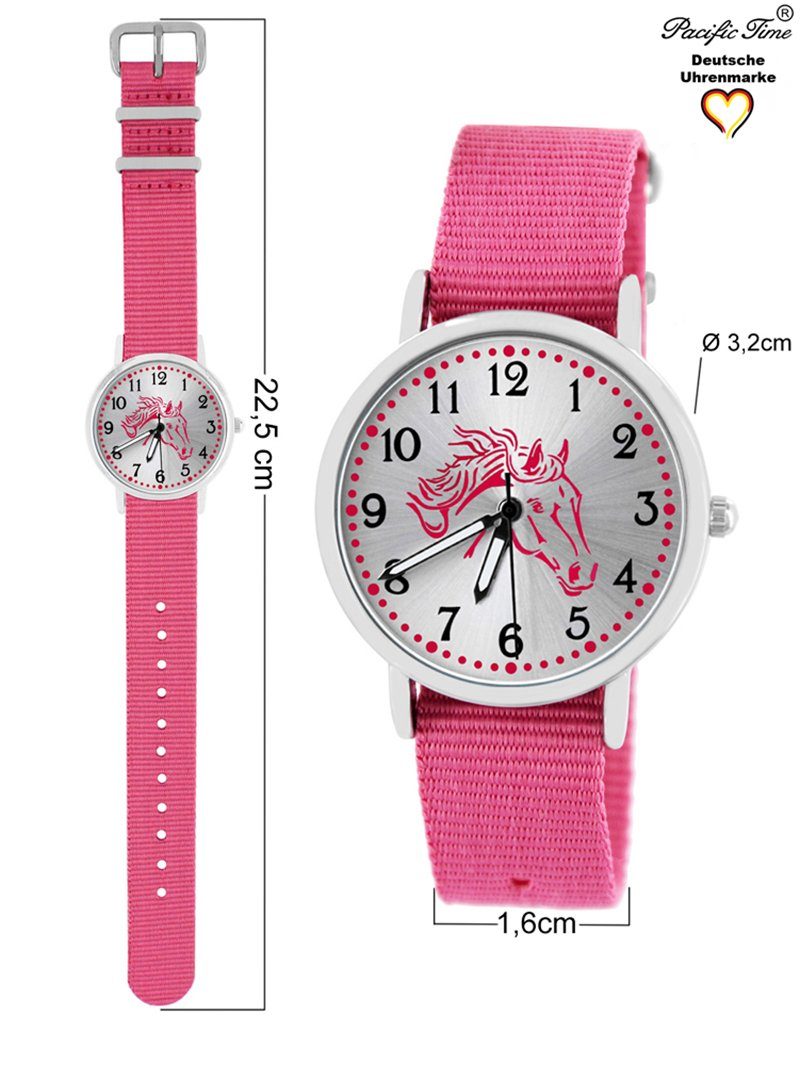 Schmuckset, Armbanduhr Wechselarmband (mit Design Mix 925er Versand Time Schmuckset), rosa - Pacific und Quarzuhr Pferd Match und Kinder Gratis Set