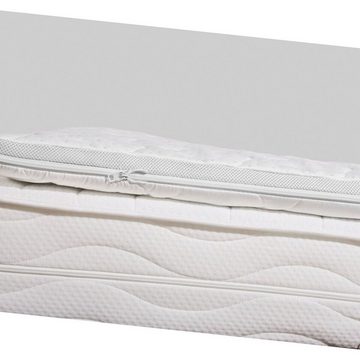 Topper Gelschaum Matratzentopper, 140 x 200 x 6 cm Weiß Topper, MYDOLIDOL, 6 cm hoch, aus schadstoffgeprüften Materialien, Waschbar