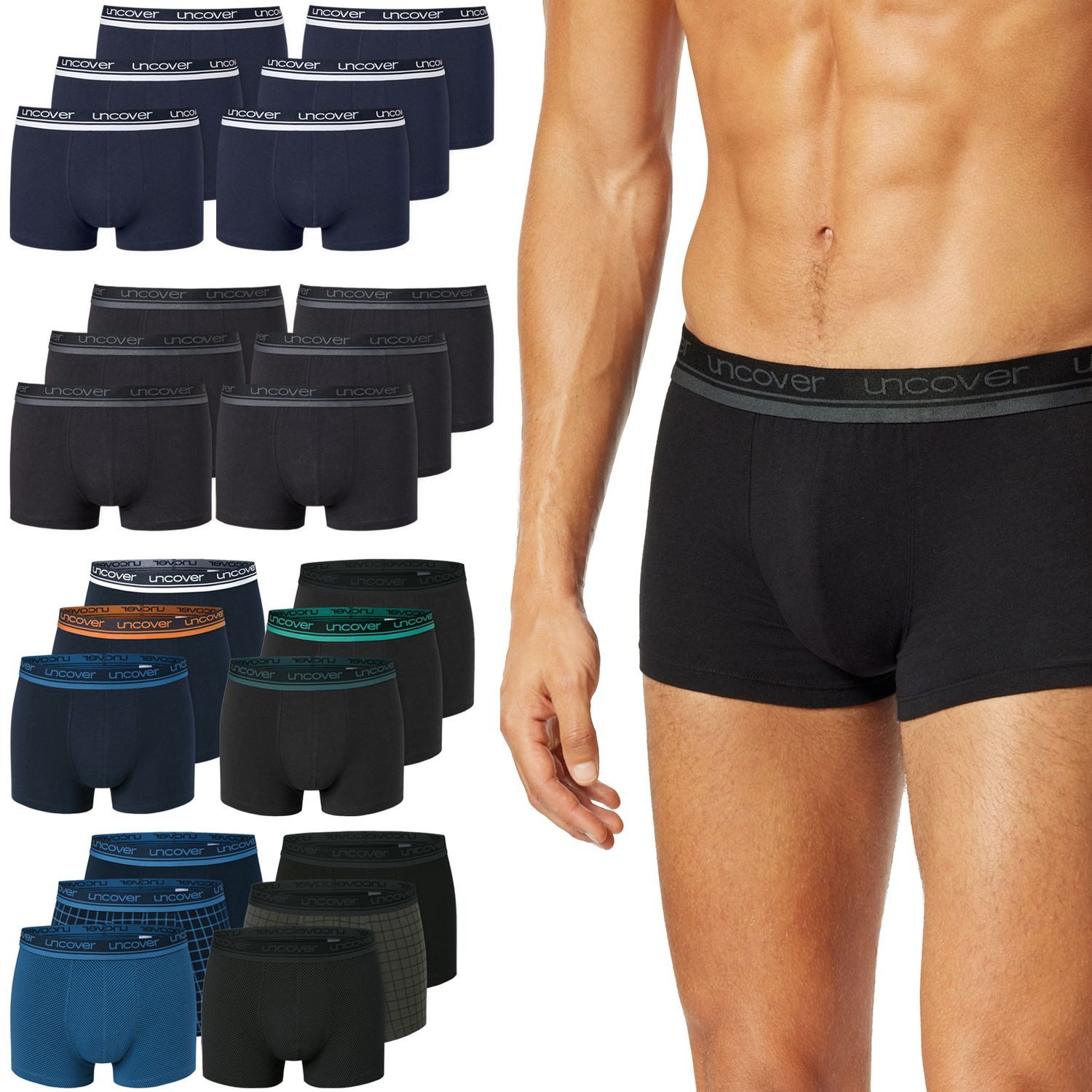 uncover by SCHIESSER Boxershorts Shorts Cotton mit Webgummibund Low Rise im Mehrpack – Bild 5 von 5