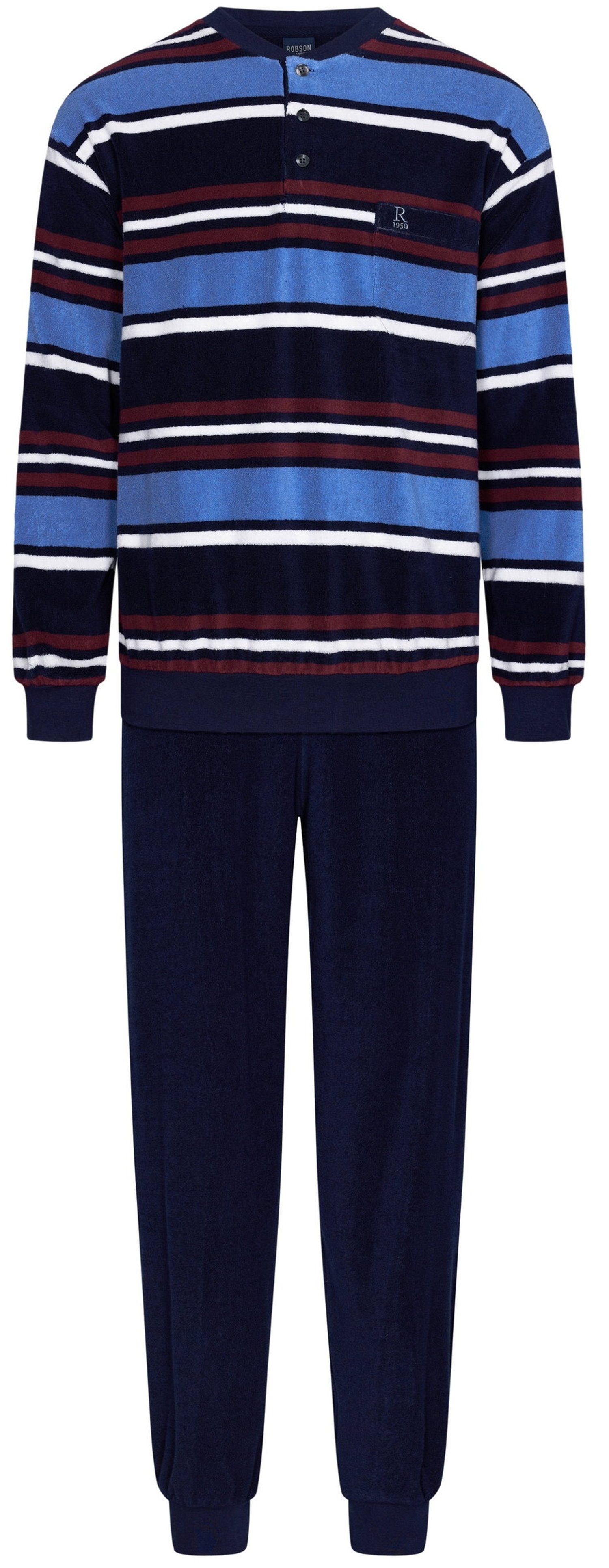 Robson Schlafanzug Herren Frottee Pyjama mit günstig online kaufen