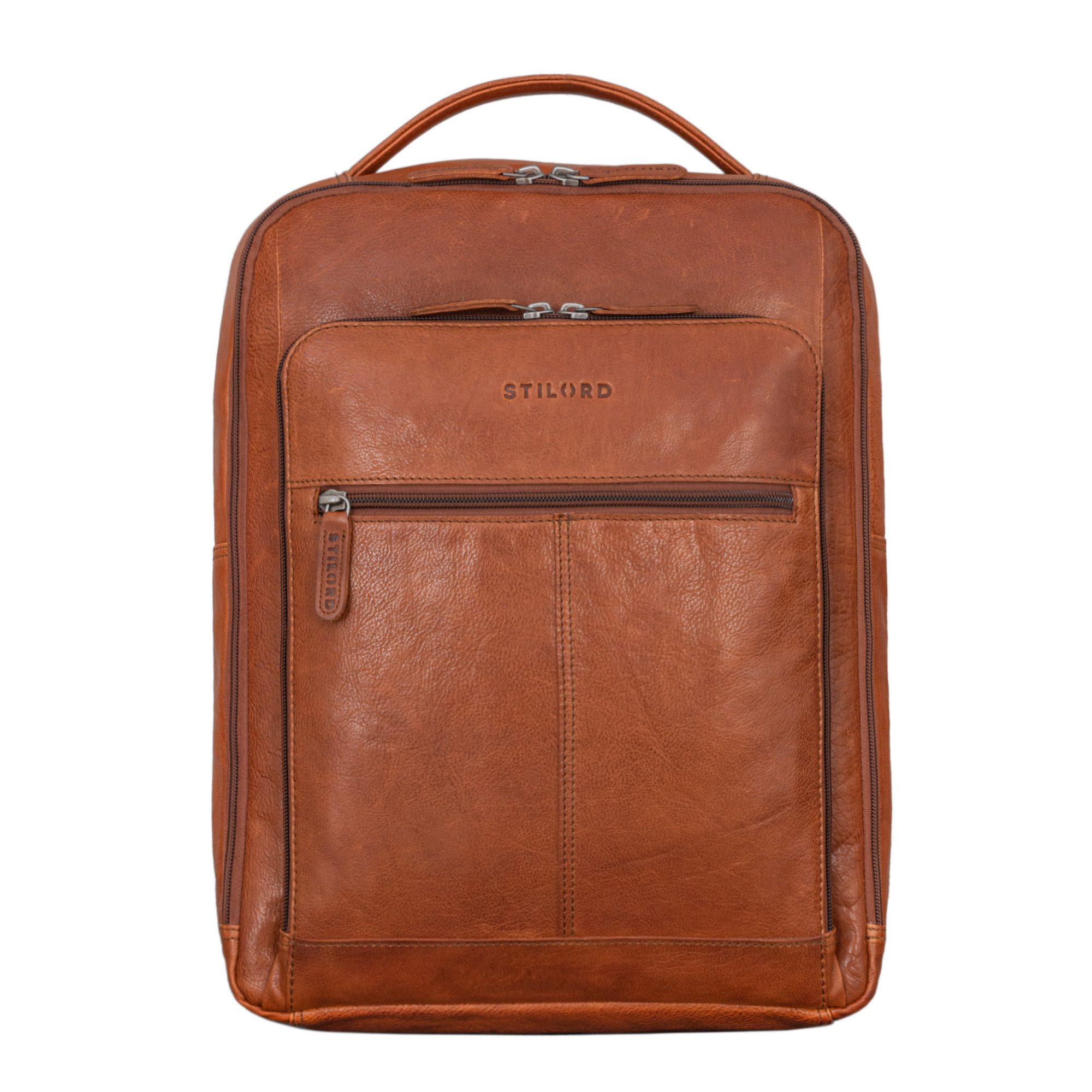 STILORD Notebook-Rucksack "Gordon" Geschmackvoller Rucksack Leder Herren und Damen