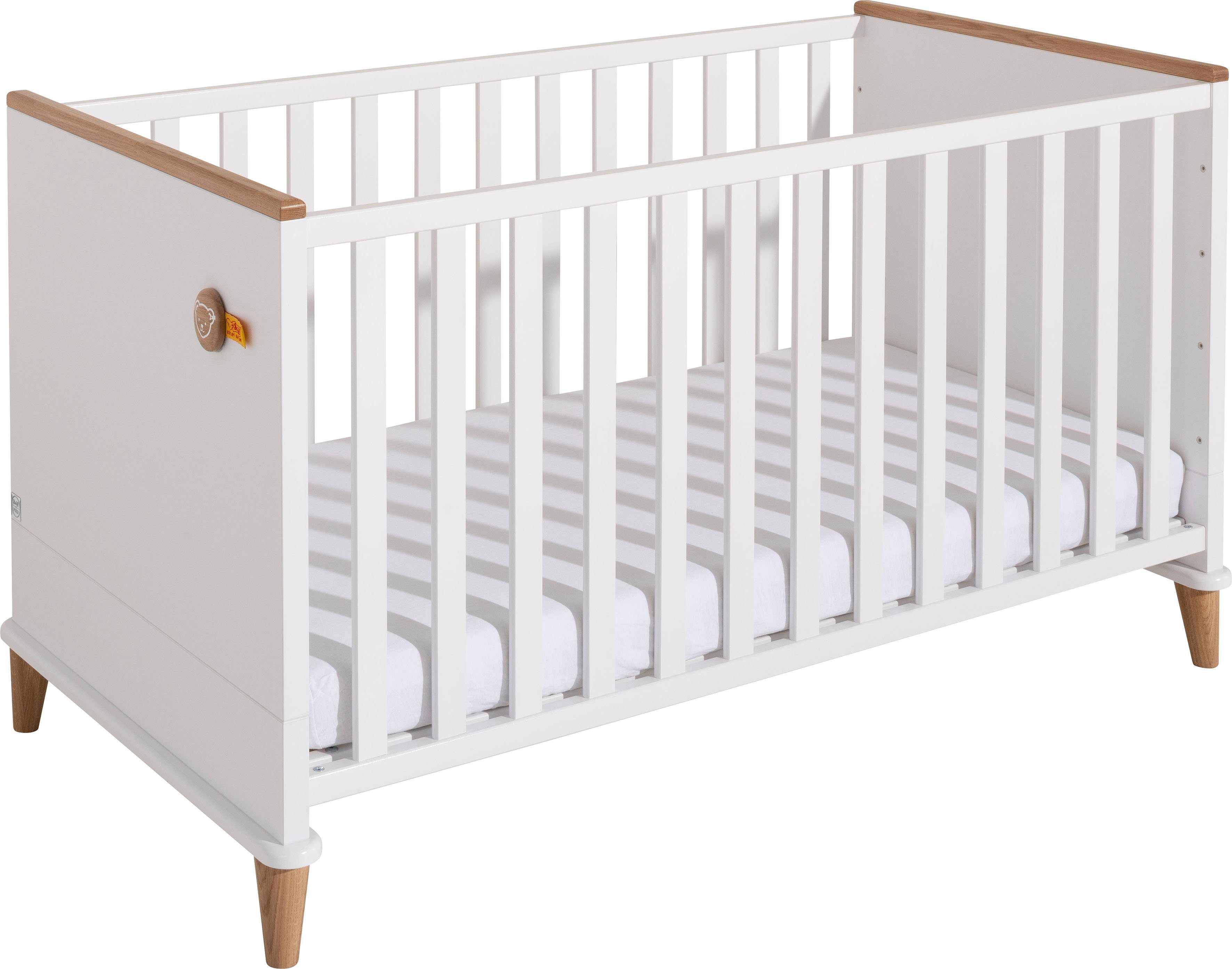 Steiff by Плата Babybett "Lotte & Fynn", Steiff by Плата, 2-tlg., Плата AIRWELL® 200 Matratze und 4-fach höhenverstellbarem Lattenrost