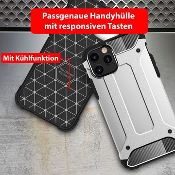 FITSU Handyhülle Outdoor Hülle für iPhone 12 Pro Max Schwarz, Robuste Handyhülle Outdoor Case stabile Schutzhülle mit Eckenschutz