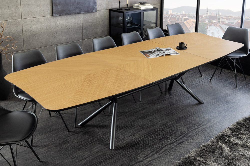 riess-ambiente Esstisch GRANDEZZA 180-270cm natur/schwarz - Eiche, Metall, Ausziehbar, Modern (Einzelartikel, 1-St), Industrial Ausziehtisch - ideal für Konferenzraum, Wohn- und Esszimmer