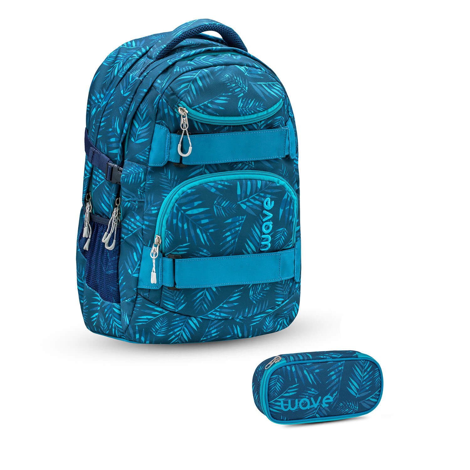Wave Rucksack Rucksack Infinity Schulrucksack Set 2 tlg. "Jungle Vibe" Kinder Ranzen