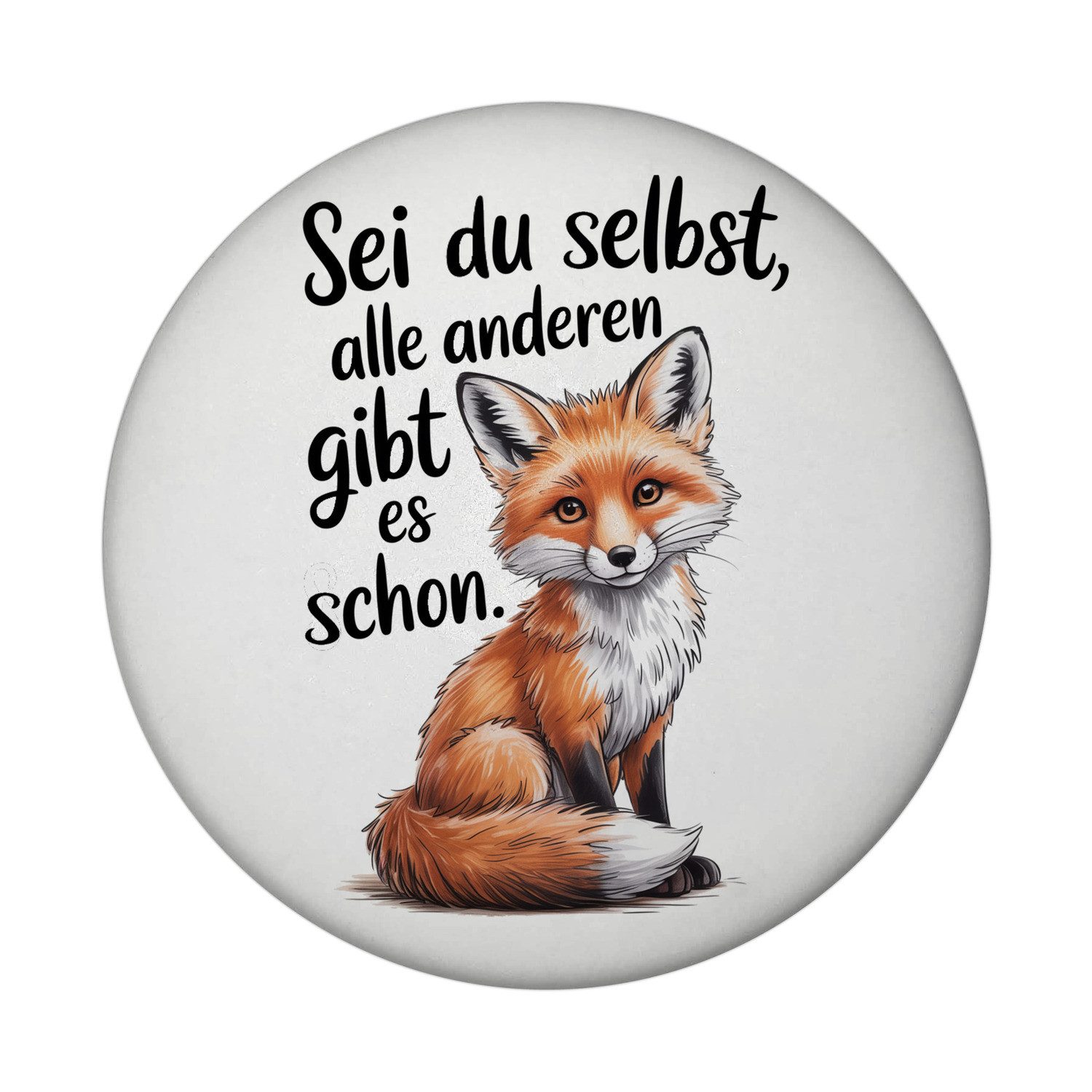 speecheese Magnet Neugieriger Fuchs Magnet mit Flaschenöffner Spruch sei du selbst