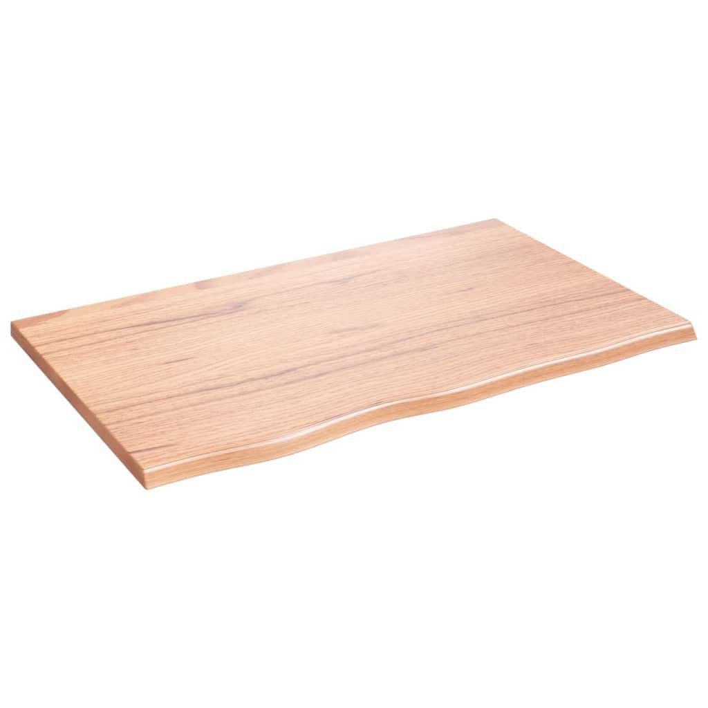 Hellbraun cm furnicato 80x50x2 Tischplatte Behandelt Eiche Massivholz