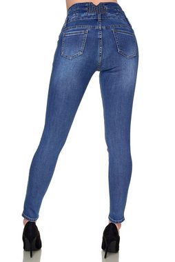 Elara High-waist-Jeans Elara Damen stretch Jeans Skinny High Waist (1-tlg)