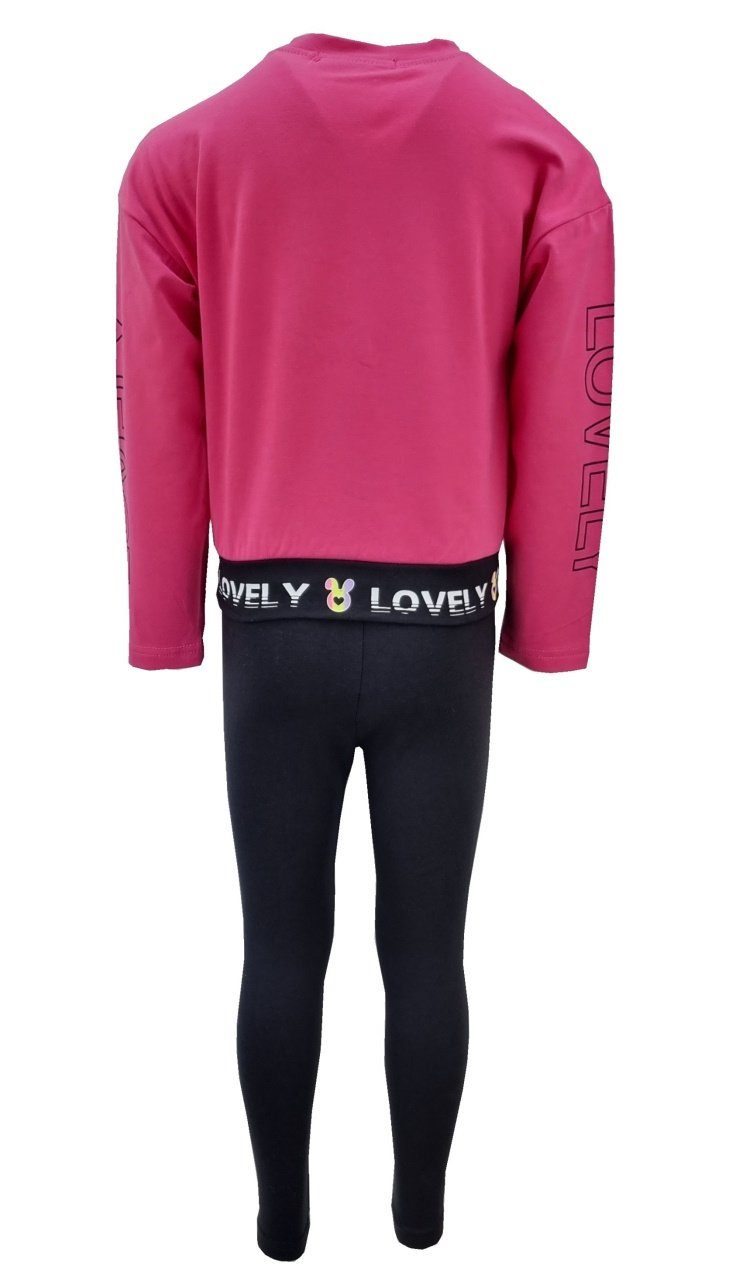 Fashion + Pink Mädchen Leggings, Sweat-Shirt Sweatanzug, Freizeitset, Jogginganzug Girls MF3286
