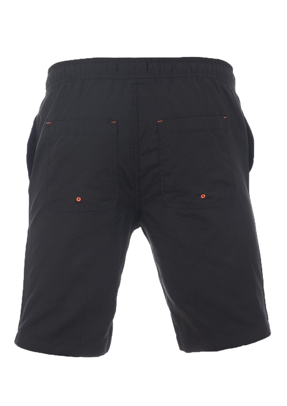 Black mit Kordelzug RIVJannik (64006) (1-St) riverso - Herren Orange Fit Badehose Sportshorts Regular Badeshorts