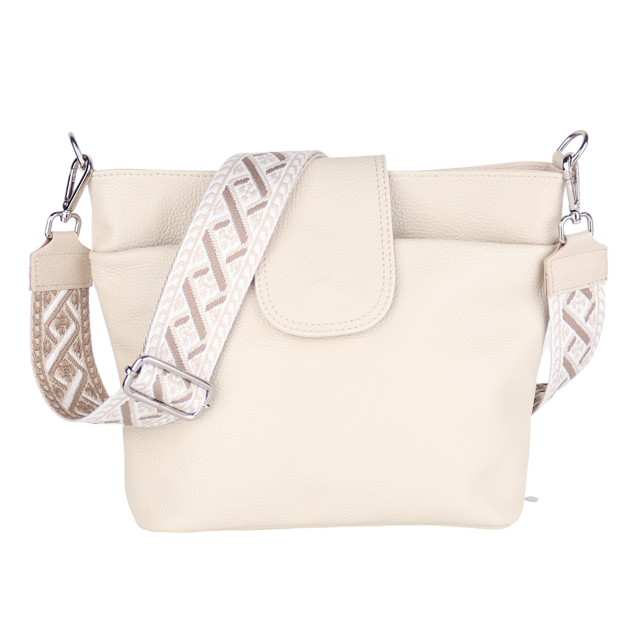 Update Version (2 Gurte): Beige Kette Weiß