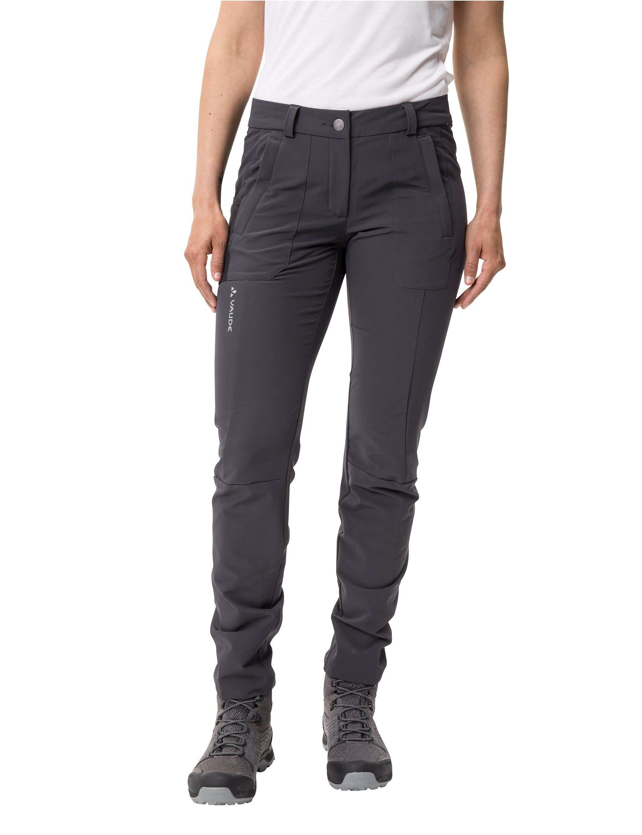 VAUDE Funktionshose Knopf Fit black Elope Women's Slim (1-tlg) phantom Grüner Pants