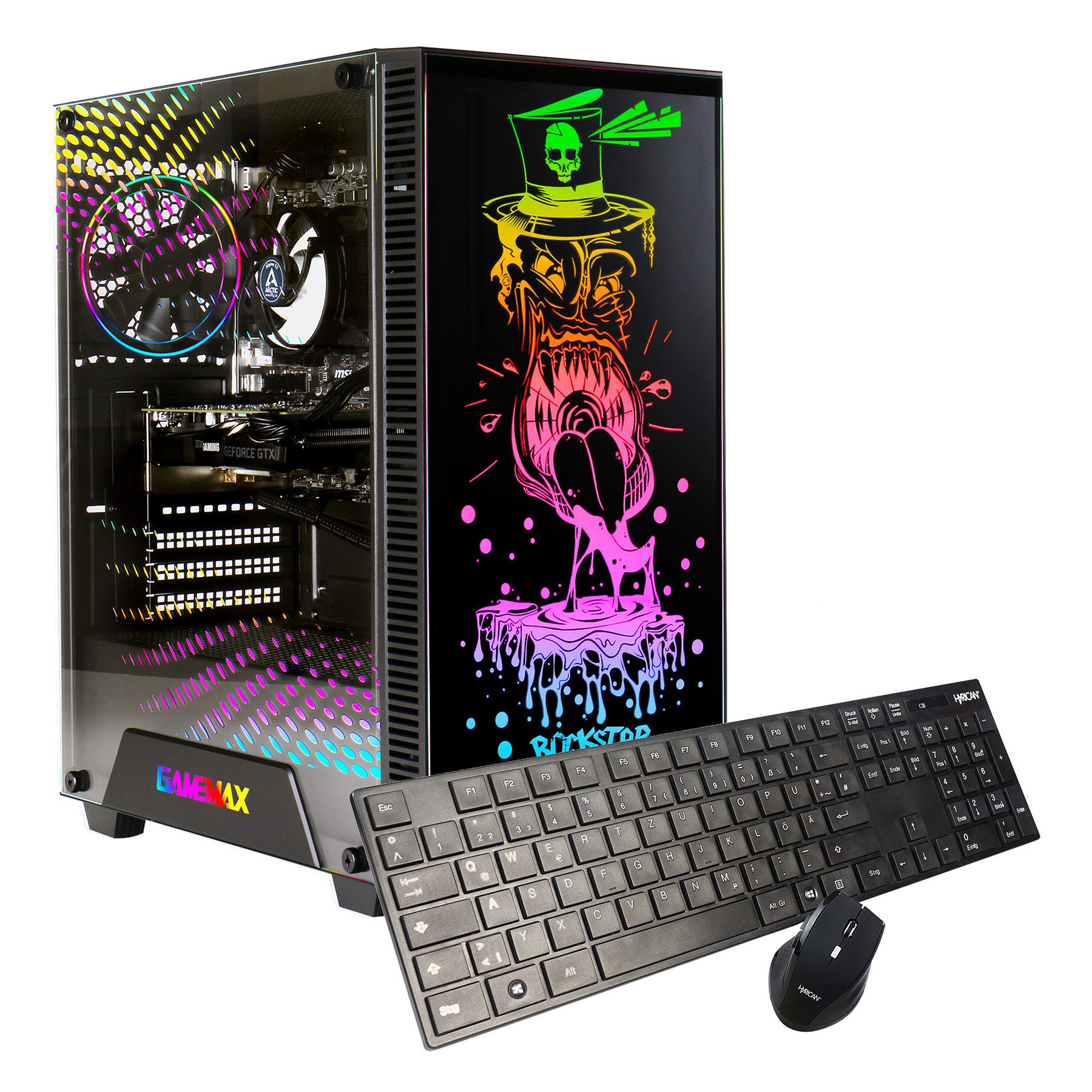 GAMEMAX Rockstar 7810 Intel Core i5 14400F 16GB 1TB SSD RTX 5060 Gaming-PC (Intel® Core i5 14400F, RTX 5060, 16 GB RAM, 1000 GB SSD, Luftkühlung aktiv, Windows 11)