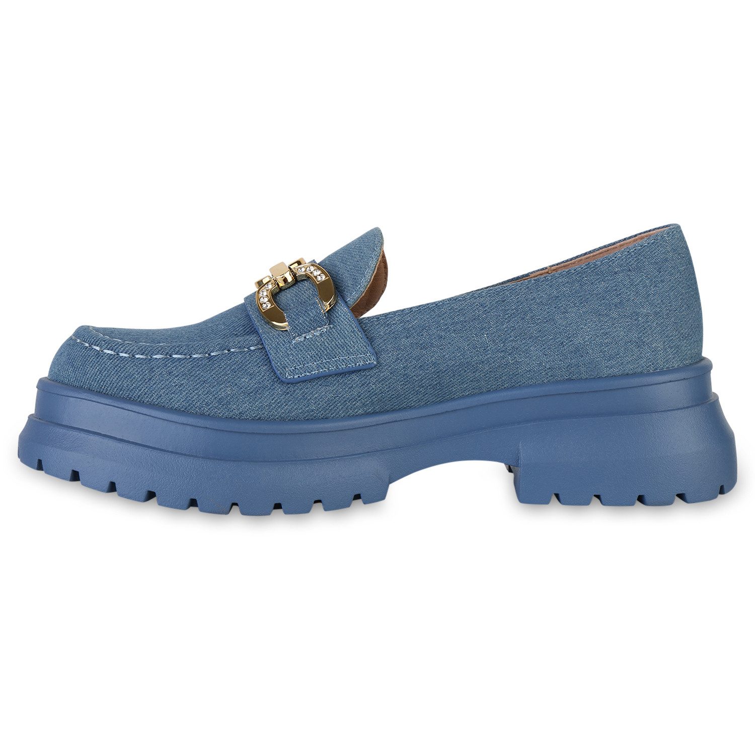 VAN HILL 841541 Outdoorschuh Damen Plateauschuhe Halbschuhe Slippers Strass günstig online kaufen