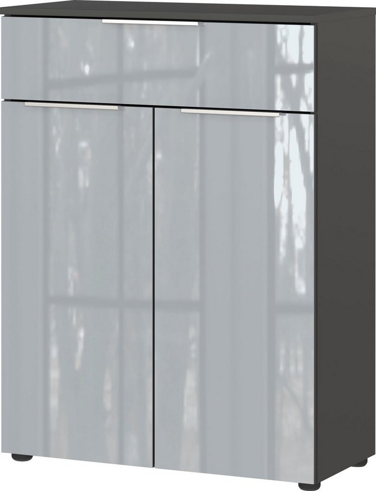 Kommode Midischrank mit verstellbarer Schublade und Einlegeboden 2 Vasio Türen,ein einer GERMANIA