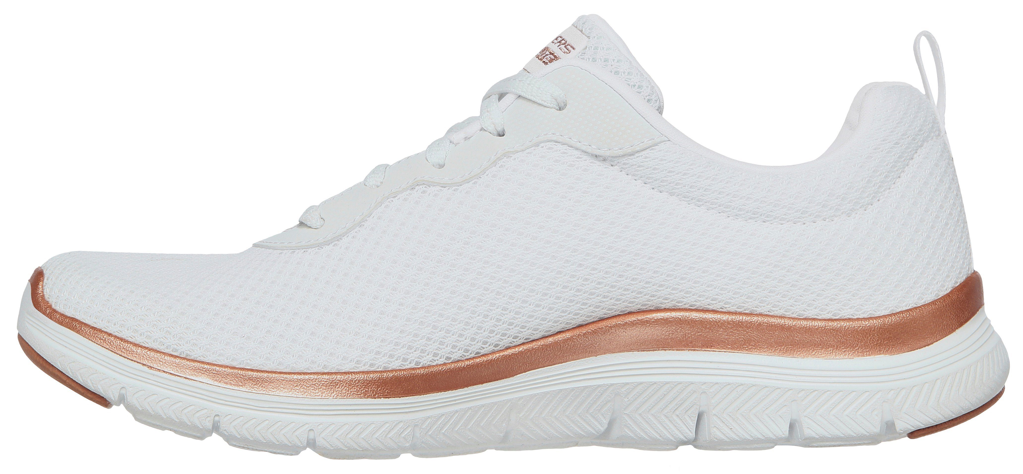 VIEW 4.0 Sneaker Foam weiß-roségoldfarben APPEAL Ausstattung BRILLINAT mit Air-Cooled Memory FLEX Skechers