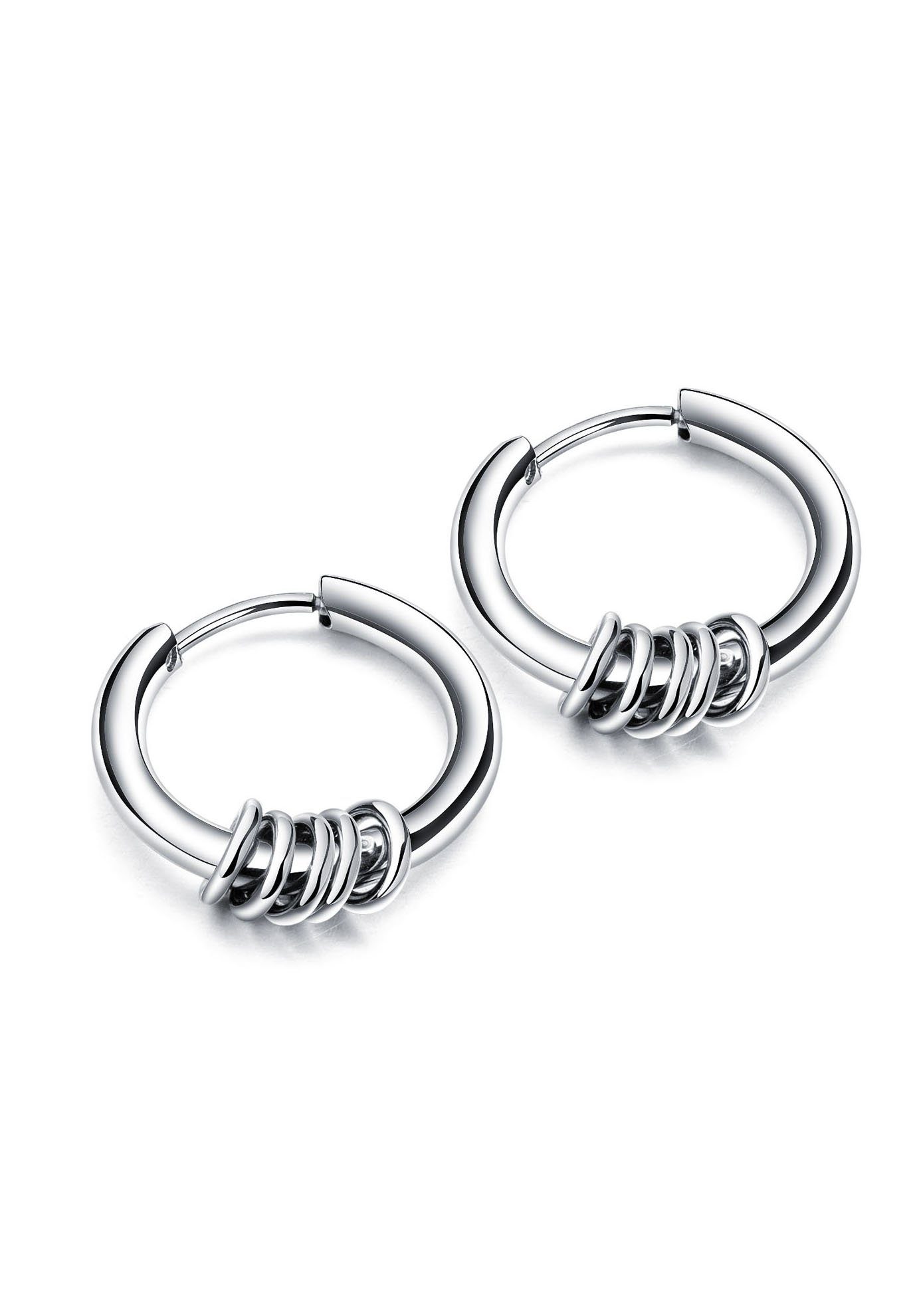FIRETTI Paar Creolen Schmuck Geschenk, Circles Einhänger abnehmbar mehr