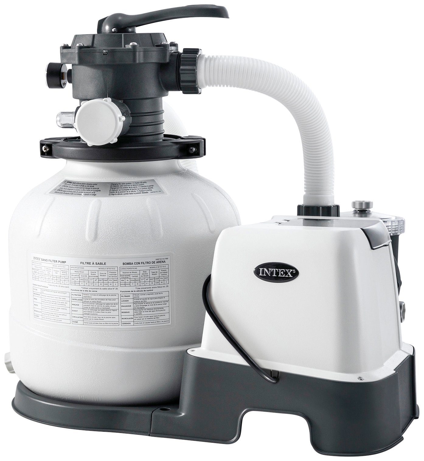 Intex Sandfilteranlage Krystal Clear CG-26675, mit Salzwasser-System, 7900 l/h