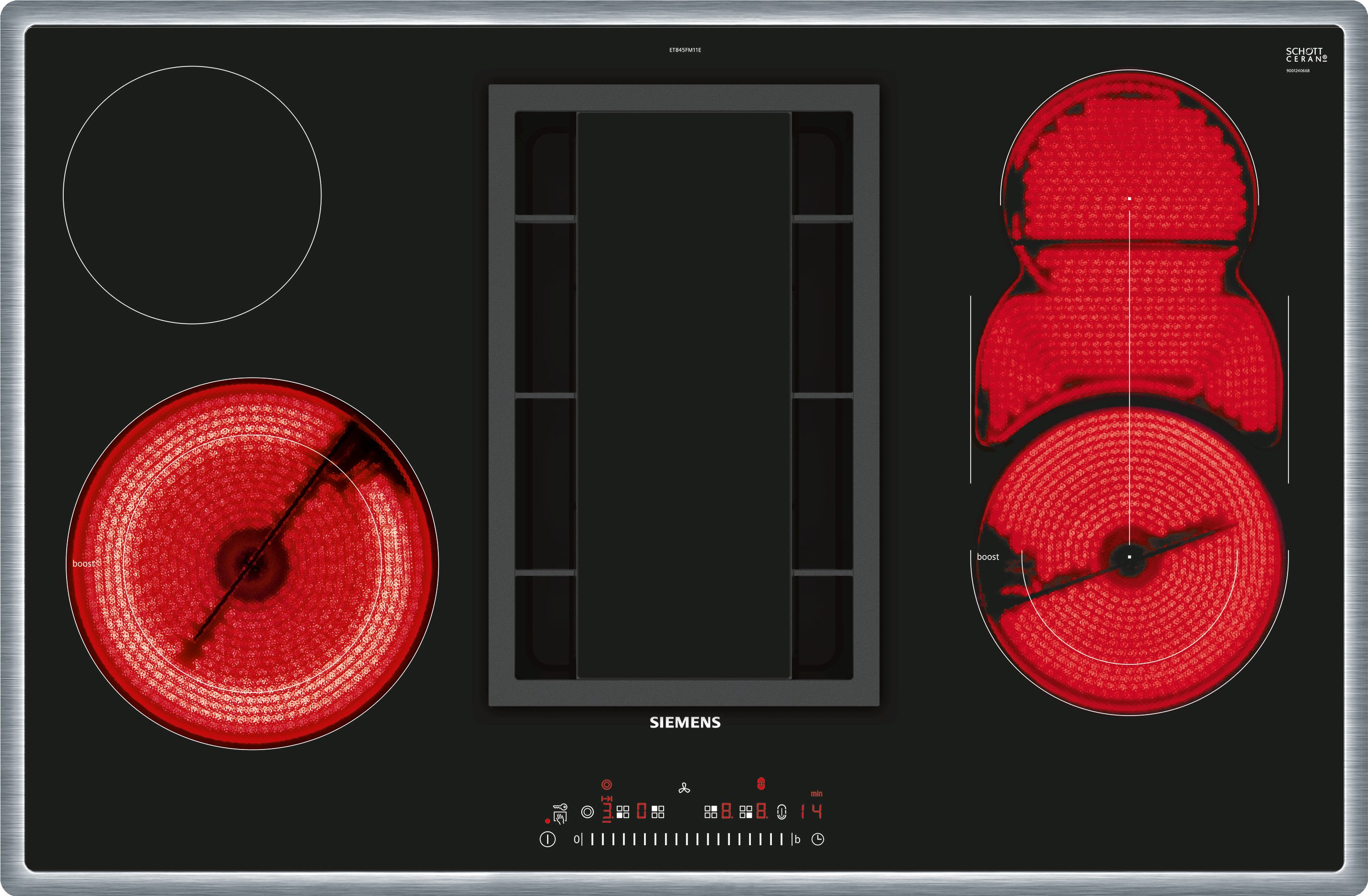 SIEMENS Kochfeld mit Dunstabzug iQ500 ET845FM11E