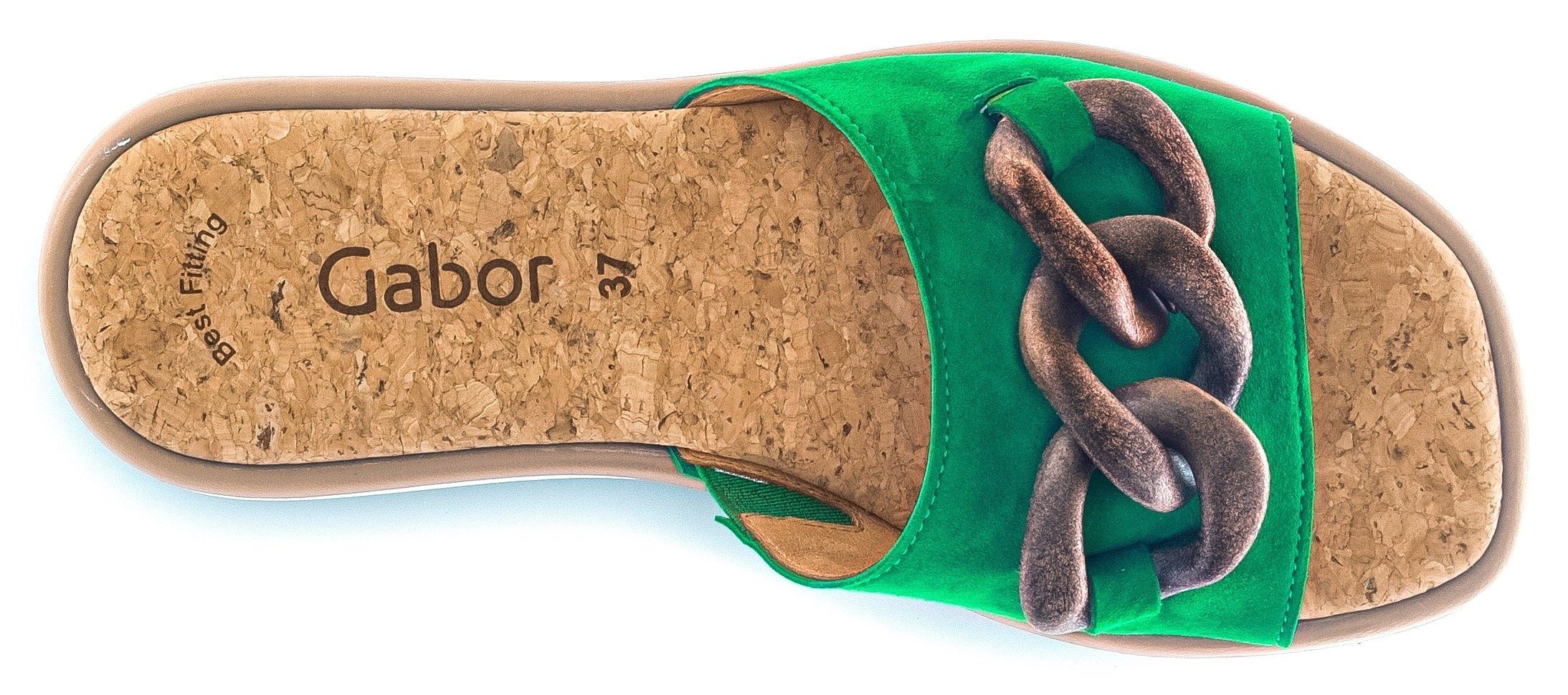 Gabor Pantolette mit Best Fitting grün Ausstattung