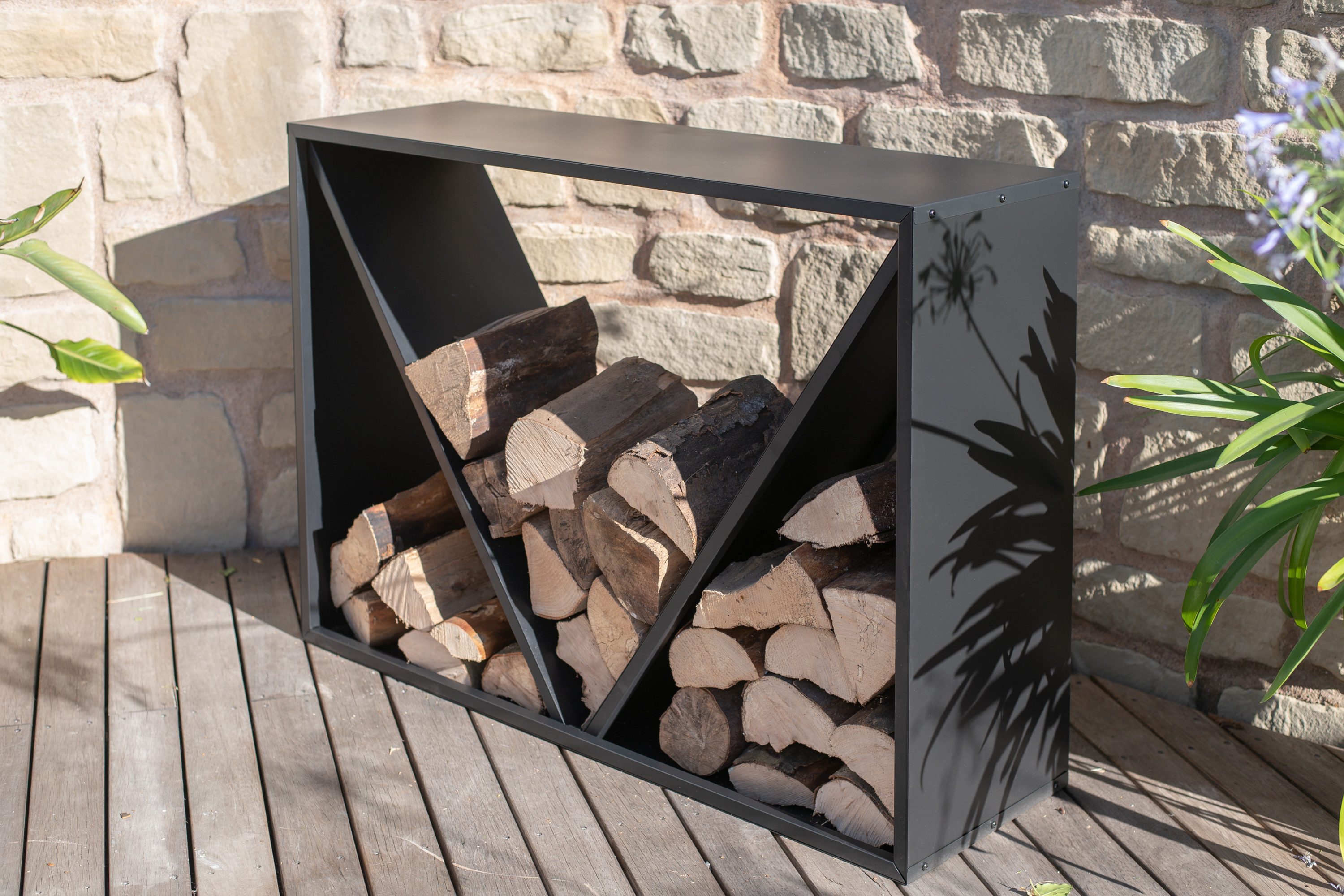 WESTMANN Kaminholzregal, BxTxH:35x115x80 cm, mit beschichtetem Stahlrahmen