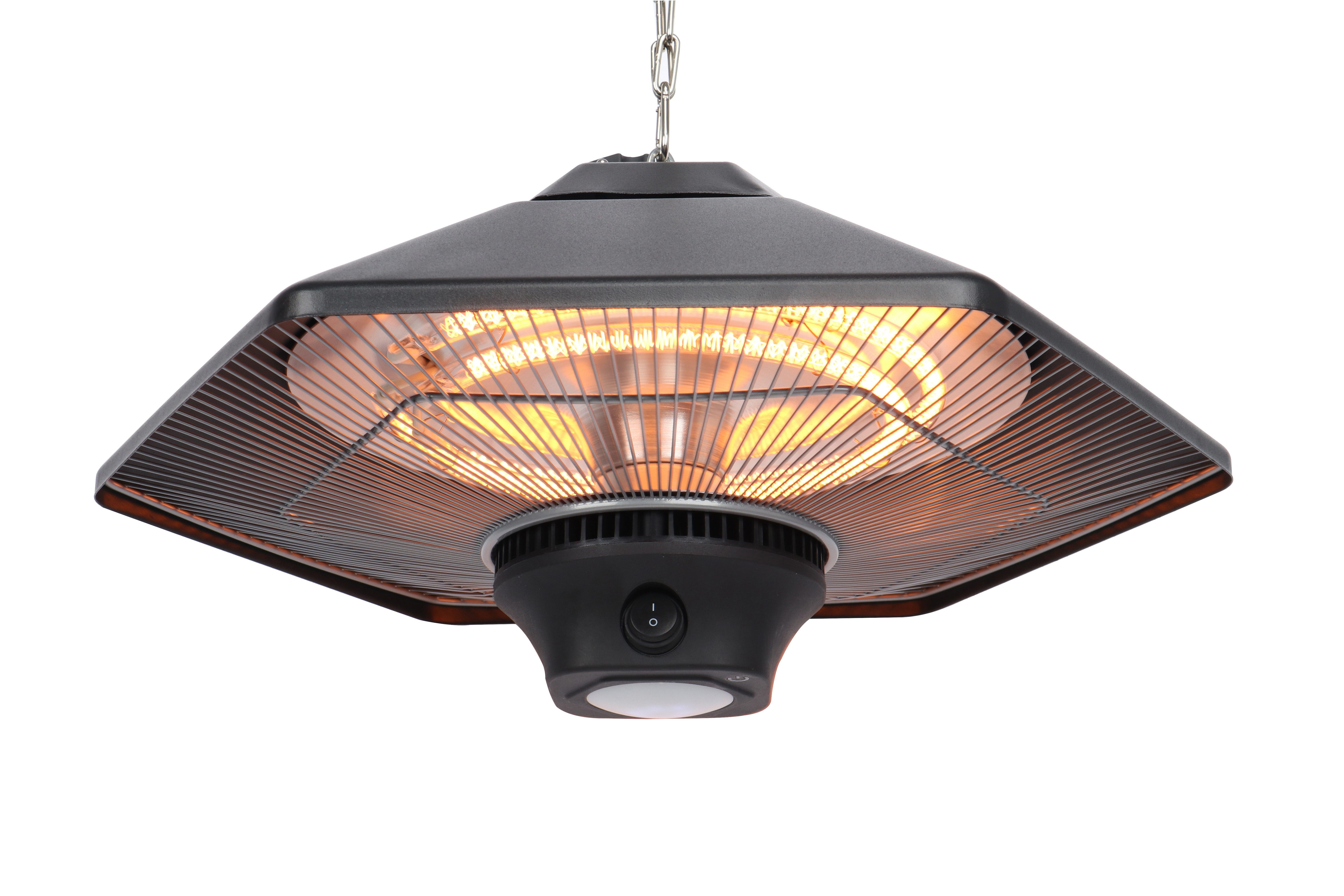 GarveeMore Infrarotstrahler für den Außenbereich,Deckenheizstrahler mit Carbonfaser-Heizelement, 2000 W, Carbonfaser, Deckenmontage, Aluminium, Infrarotstrahler