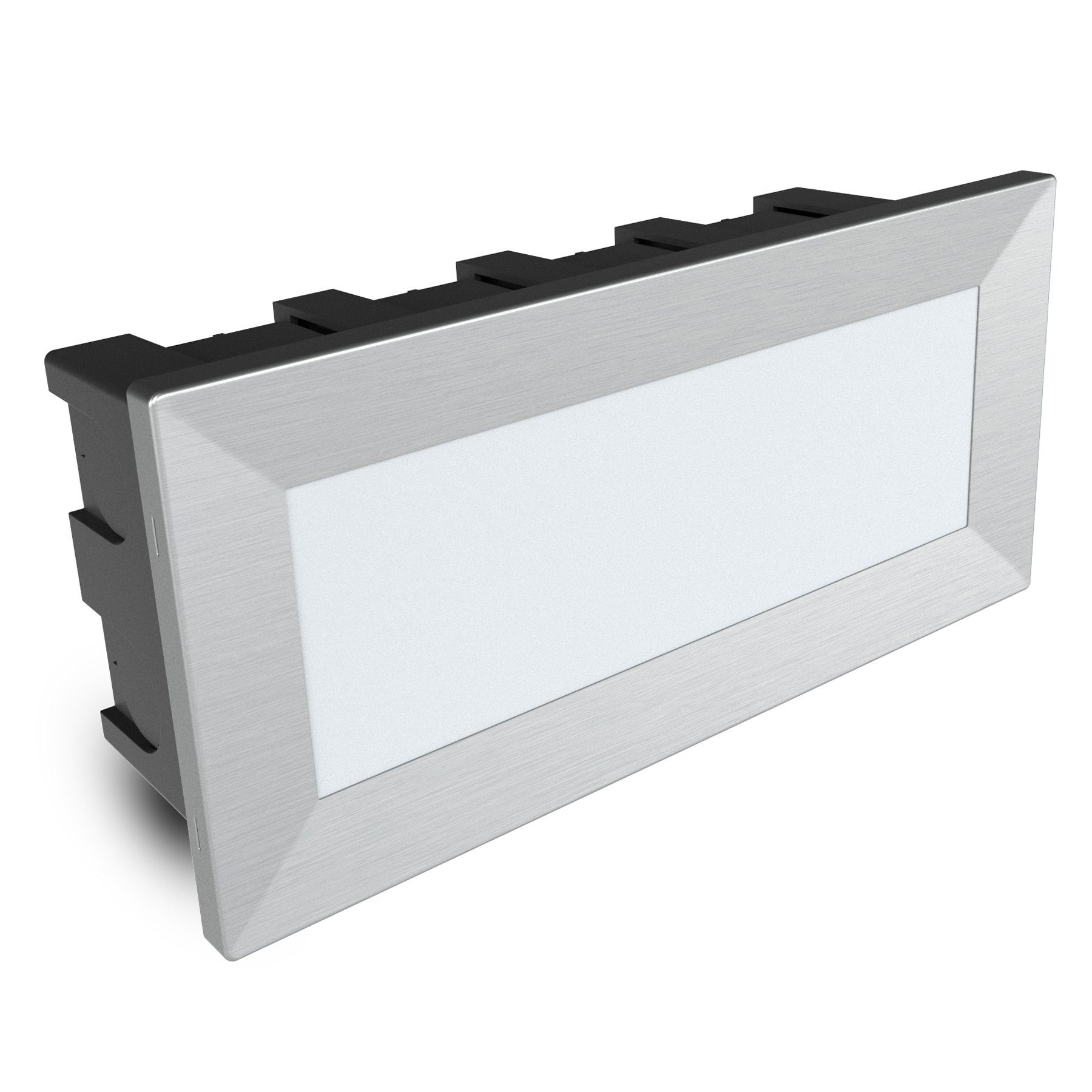 SSC-LUXon LED Wandleuchte Piko-L LED Wandeinbauleuchte Edelstahl aussen IP65 Treppenstrahler, Warmweiß