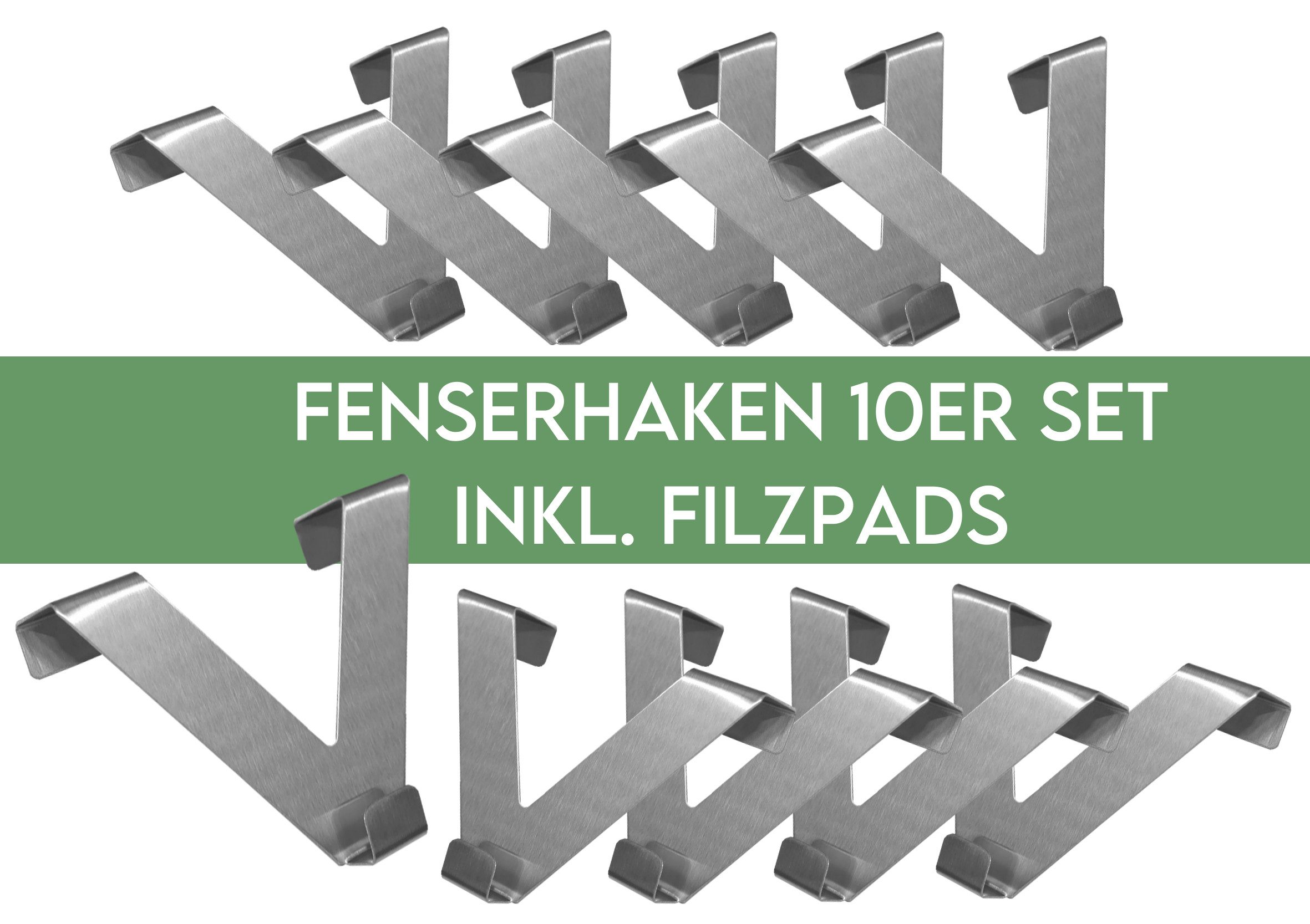 HOME WOHNIDEEN Gardinenhaken Easy Fix Haken (10 Haken) 10 cm 10 Fensterhake günstig online kaufen