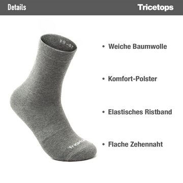 Tricetops Arbeitssocken TS03M Wandersocken Herren Arbeitssocken Damen 6 / 12 Paar Trekking-Socken Sportsocken (6-Paar)