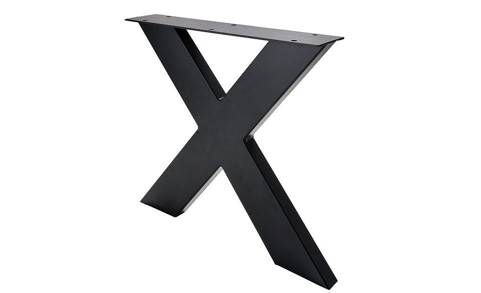 Hettich Tischbein Hettich Bankgestell X 40 x 40 cm Stahl schwarz - 1