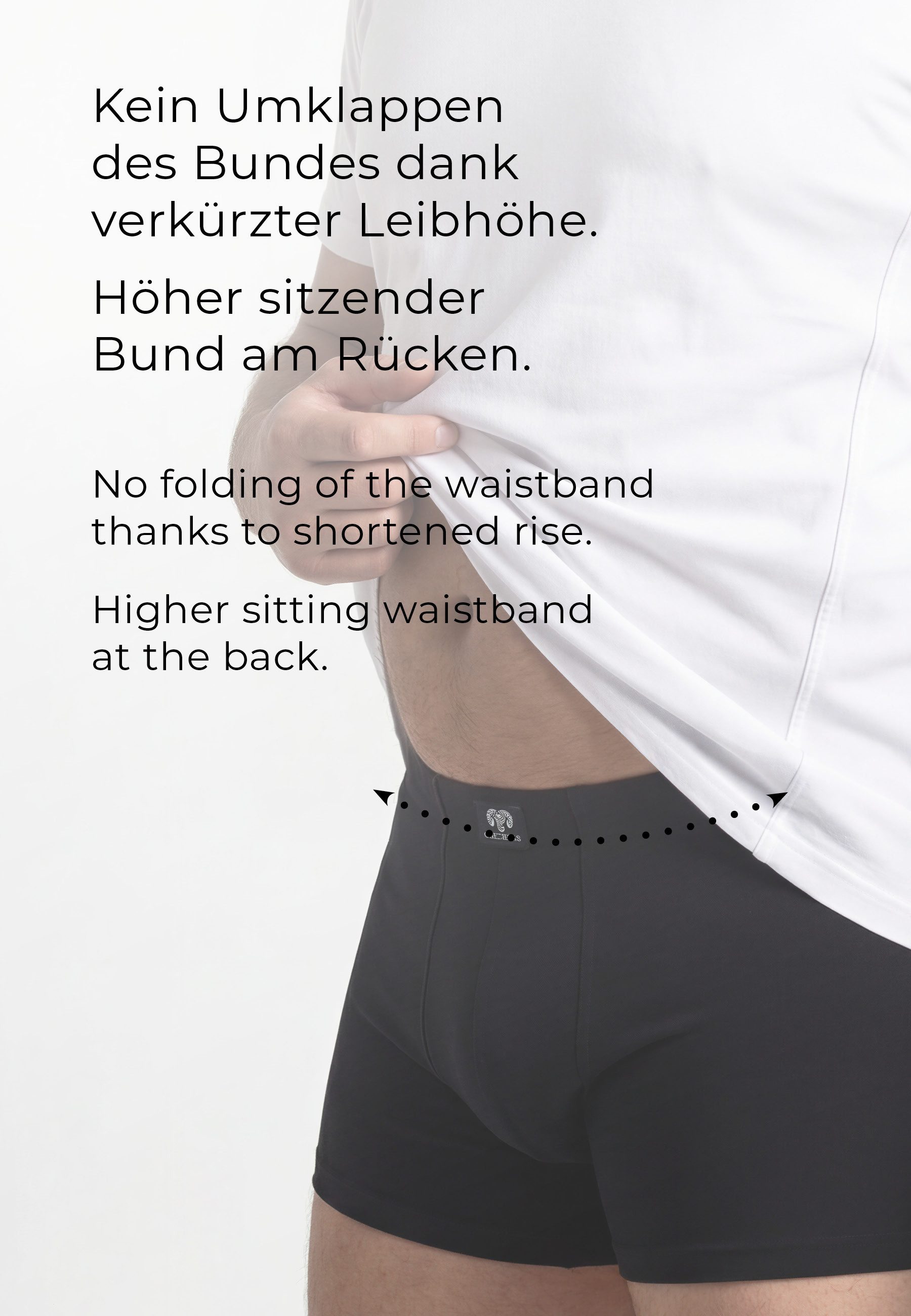 CECEBA Boxershorts CECEBA Herren Pants schwarz uni 2er Pack (2-St) – Bild 4 von 4