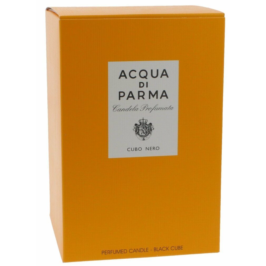 Stumpenkerze Kerze Black Cube Candle Amber 1000g