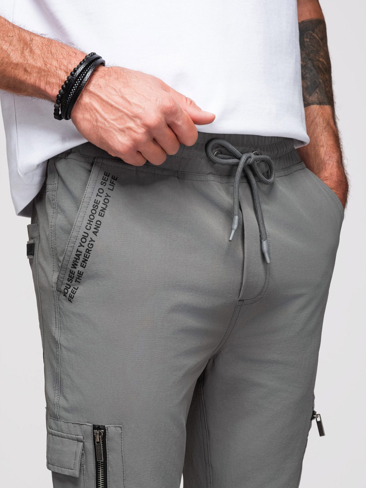 OMBRE Cargohose Herren-Jogginghose mit Cargotaschen