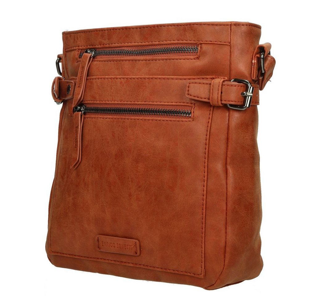 Christian Wippermann Umhängetasche Damen Tasche Schultertasche Umhängetasche Crossover Bag (einzeln), Leder Optik Handtasche Schwarz