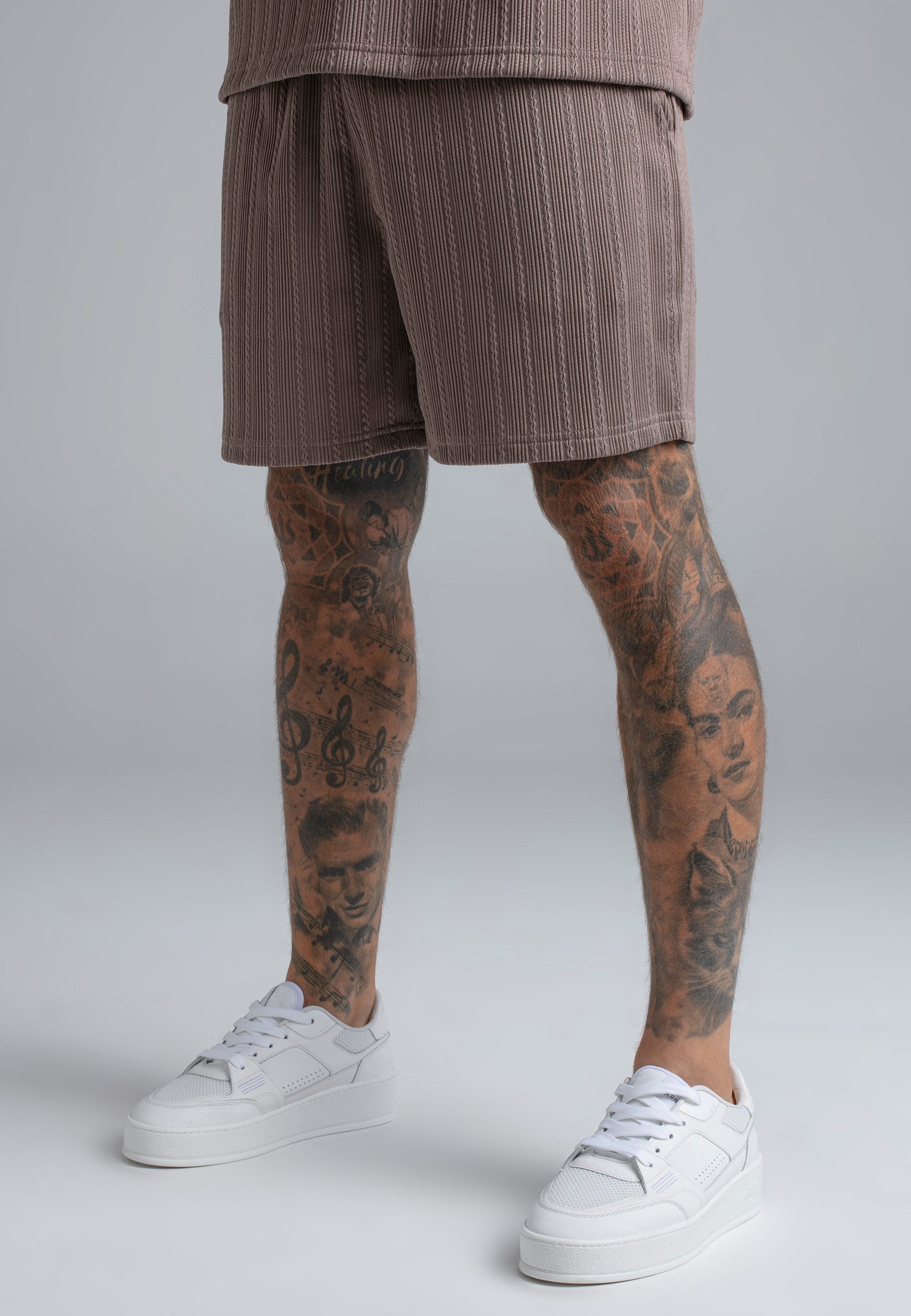 Siksilk Shorts SikSilk Herren Braun Textured Shorts
