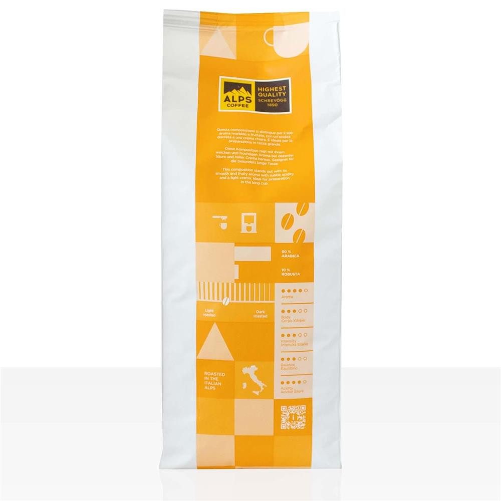 Alps Coffee Kaffee Café Crème Schümli Bohnen 1000g Kaffeebohnen, 1 x 1000 g, helle, feine Crema
