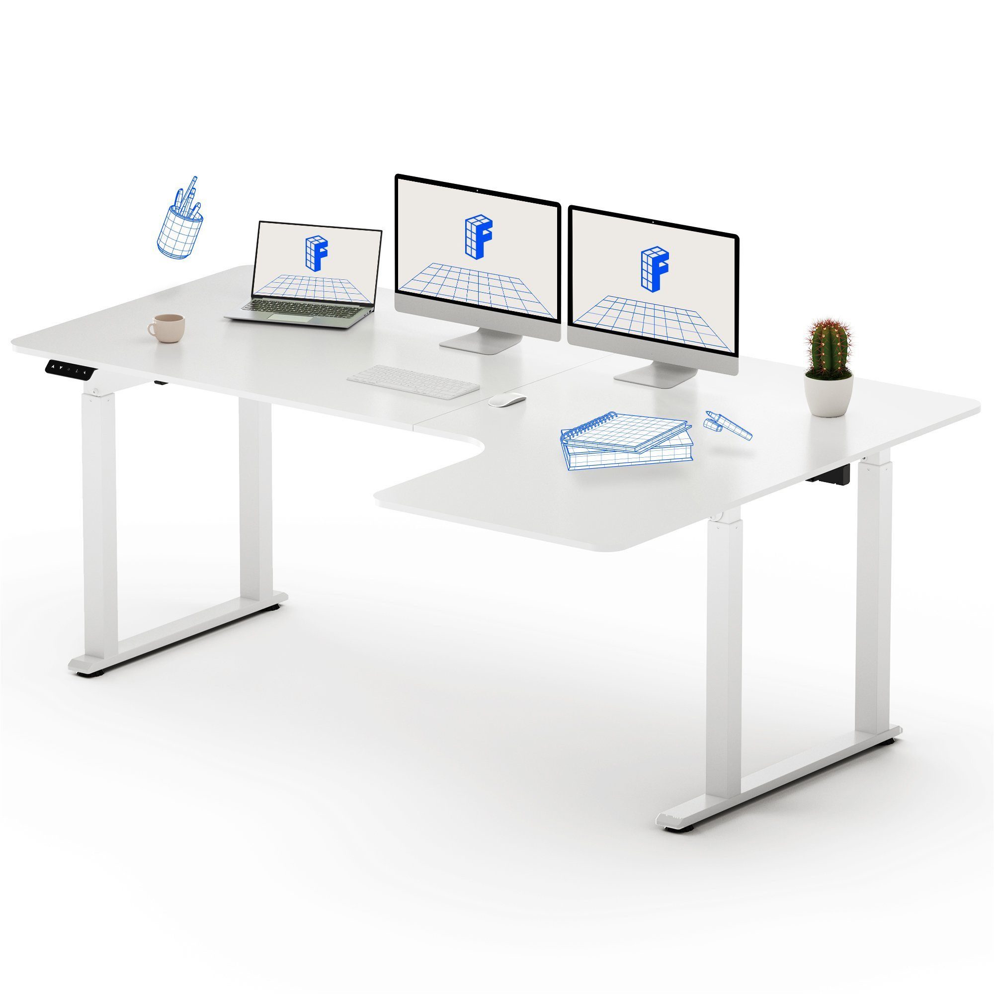 FLEXISPOT Schreibtisch Elektrisch höhenverstellbarer Tisch mit Doppelmotor günstig online kaufen