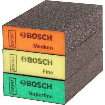 BOSCH Schleifscheibe EXPERT S471 Standard Schleifblock-Set, 3-teilig