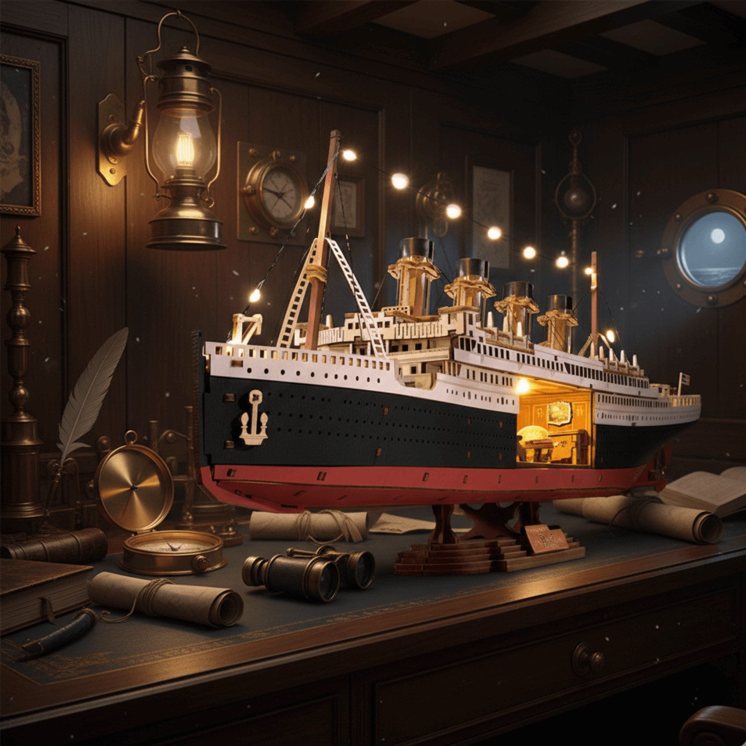 Robotime Modellbausatz 1912 - Eternal Atlantic Voyager aus Holz, (433-tlg)