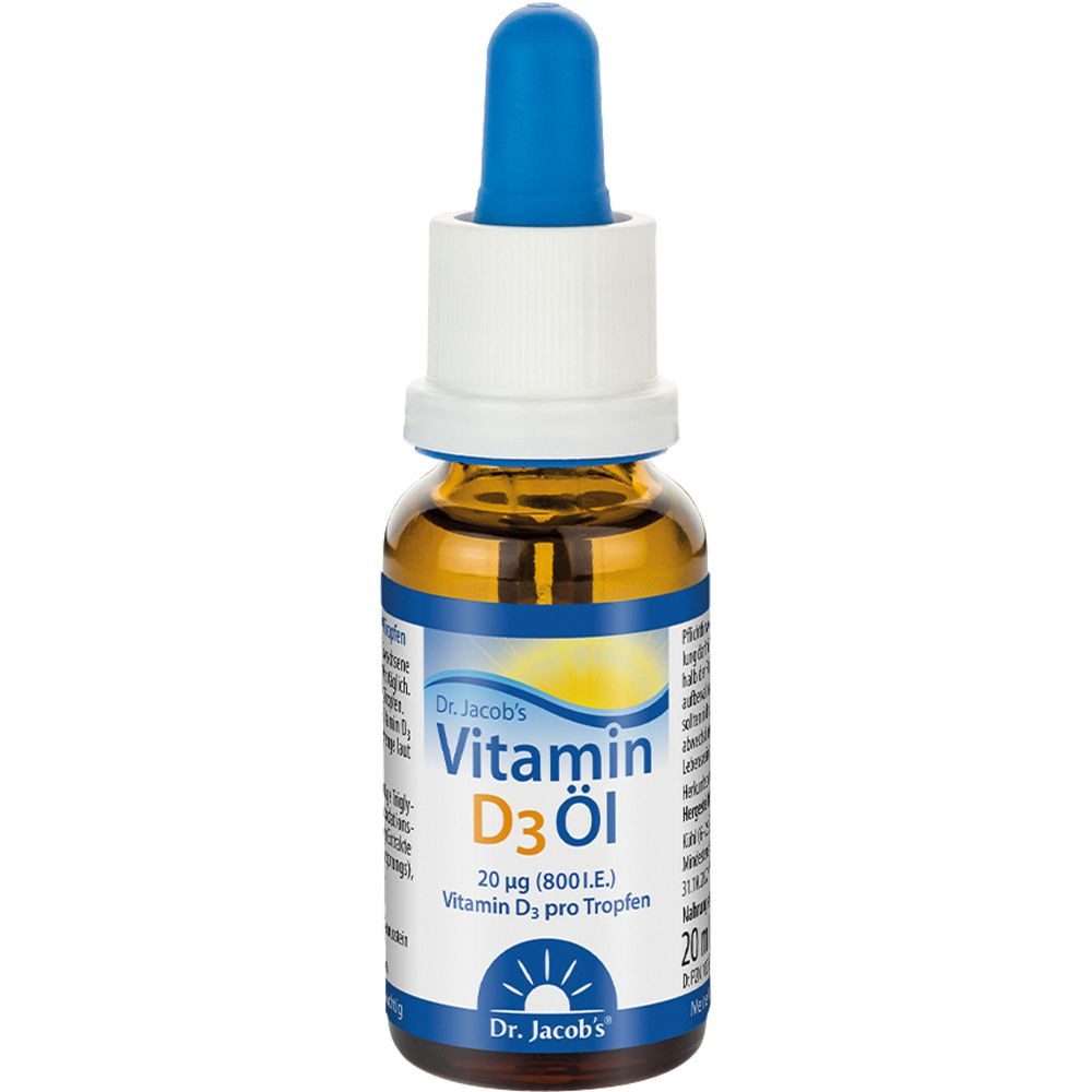 Dr. Jacob's Medical VITAMIN D3 ÖL 800 I.E. D3 Dr.Jacob's Tropf.z.Einn. Öl, 20 ml
