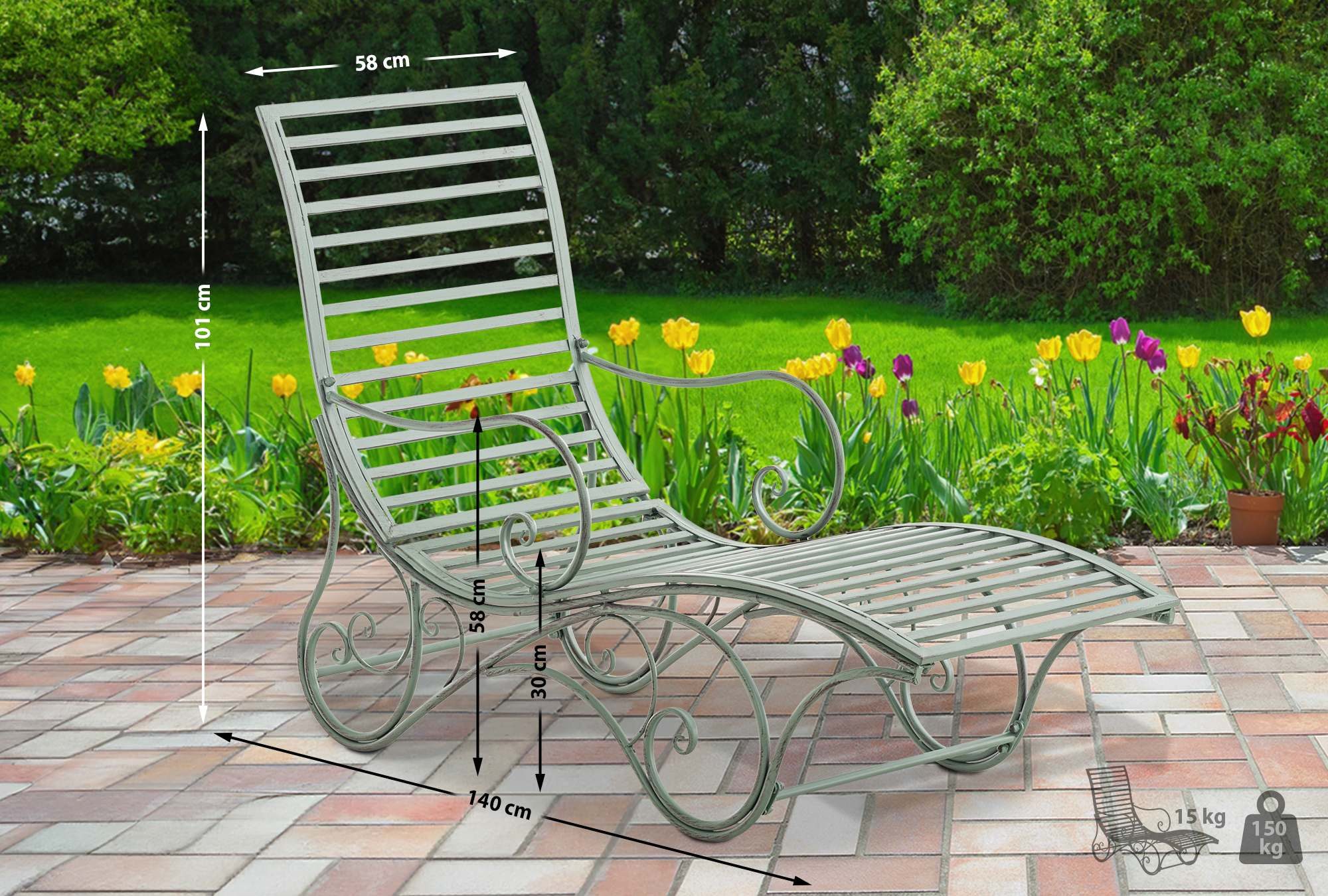 CLP Gartenliege Amiens, aus Eisen gefertigt günstig online kaufen