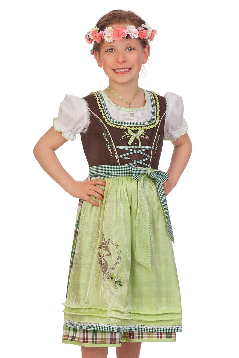 Spieth & Wensky Dirndl Kinderdirndl 3tlg. - WUXI - erdbeer, limone
