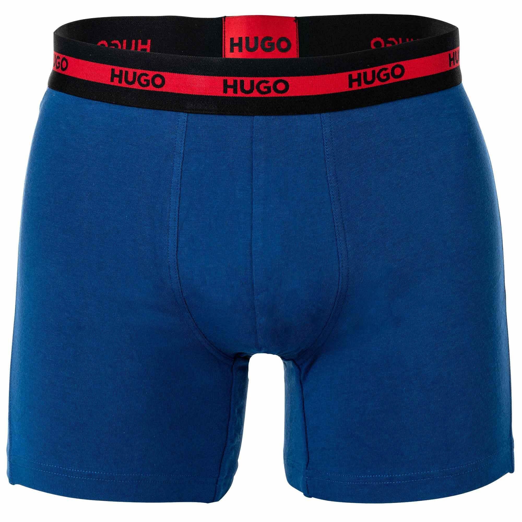 Boxer 3er Boxer Pack HUGO - Boxershorts, Herren Briefs Blau