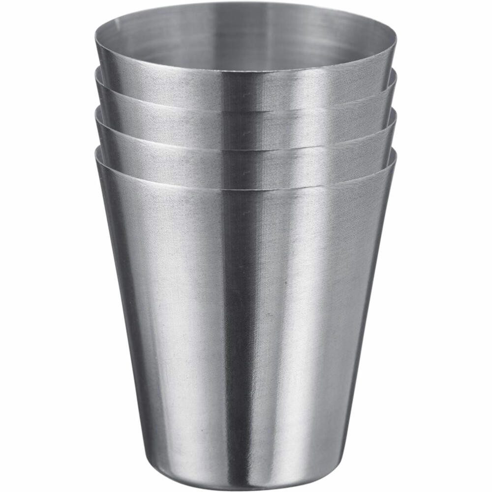 WESTMARK Becher Mini Set für Zuhause und Unterwegs, ideal als Schnapsgläser oder Shotg, Rostfreier Edelstahl 18/8