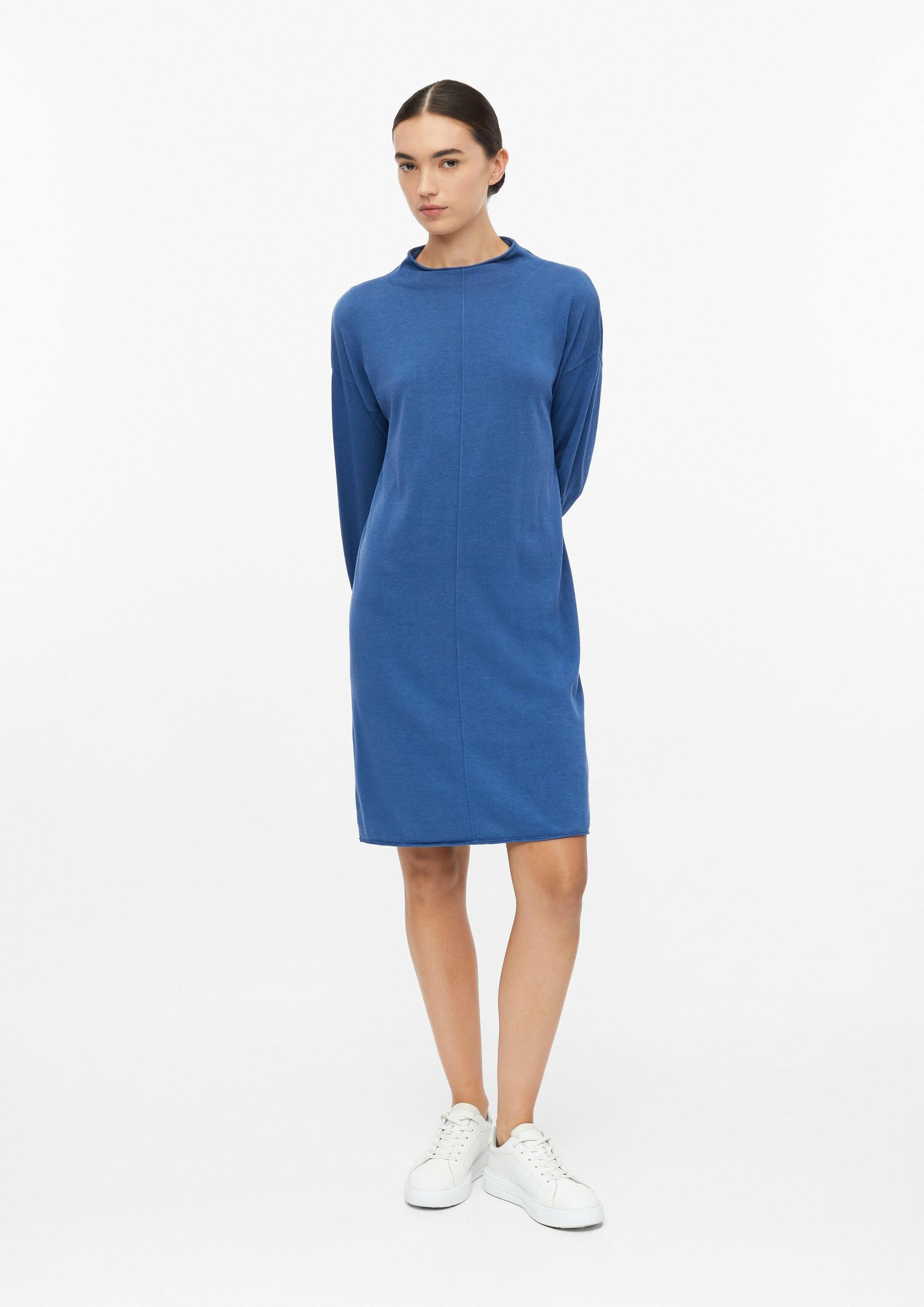 s.Oliver Midikleid Kleid Feinstrick-Kleid aus Viskosemix mit Rollsaum