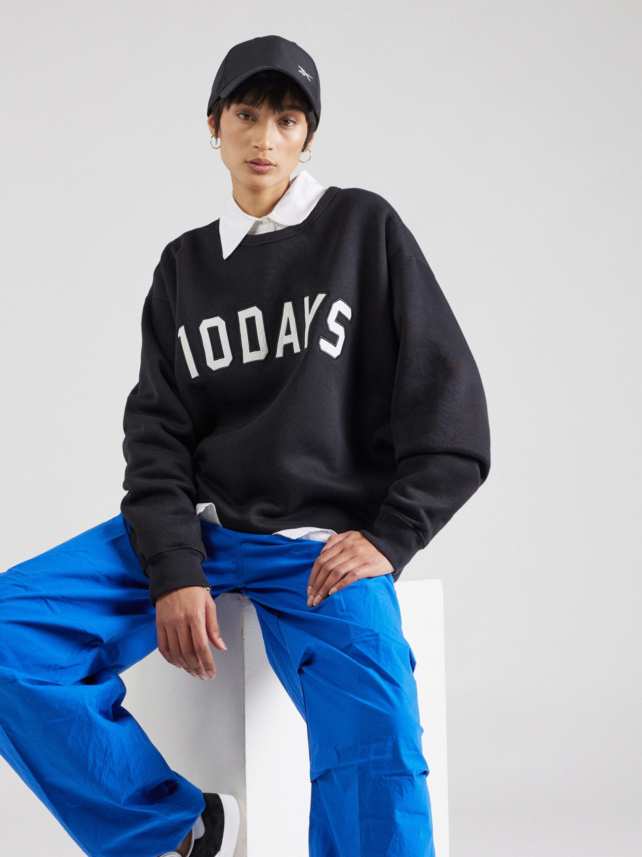 10DAYS Sweatshirt (1-tlg) Stickerei
