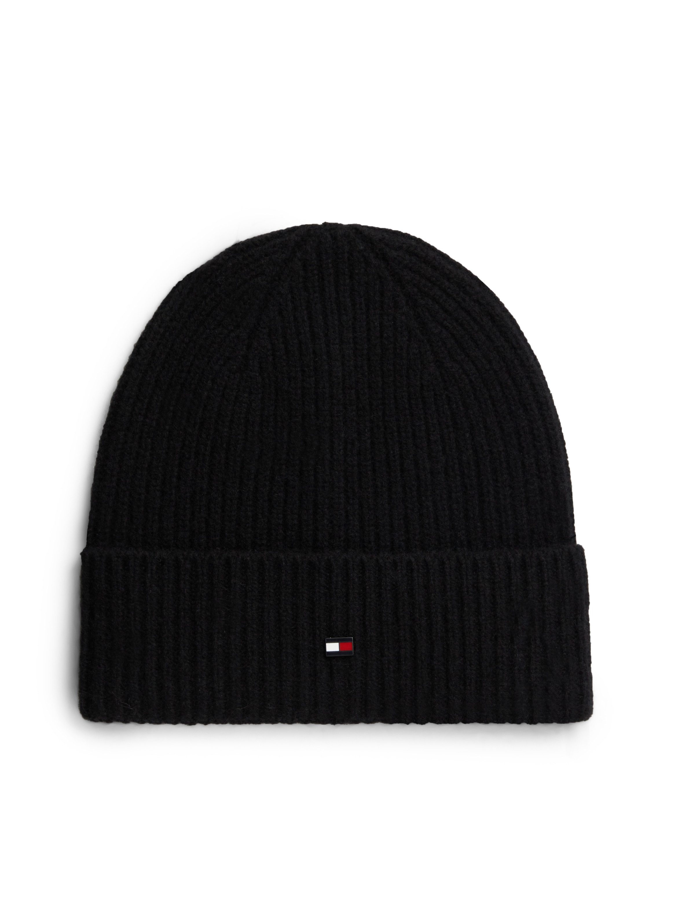 Tommy Hilfiger Strickmütze FLAG CASHMERE BEANIE One size mit Markenlogo