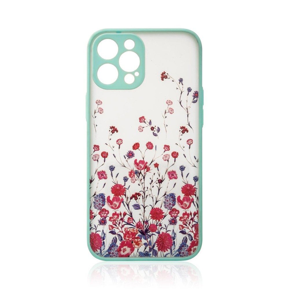 Hurtel Handyhülle Blumenmuster Schutzhülle Kantenschutz 6,1 Zoll, Blumenmuster, verstärkte Ränder, Kameraschutz